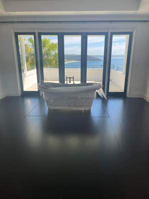 Black painted flooring 